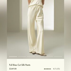 LilySilk Full Bias Cut Silk Pants